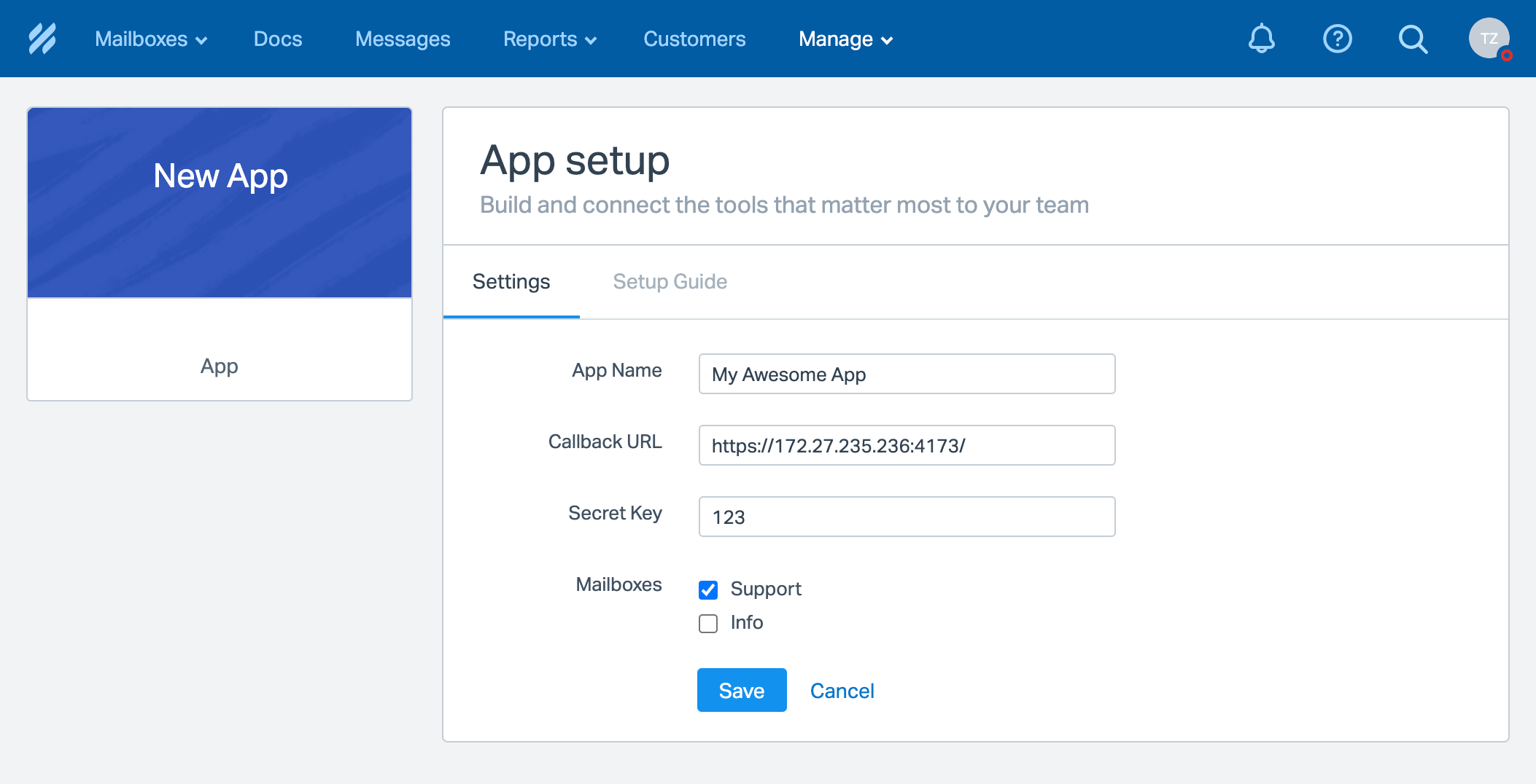 Create Custom App Page